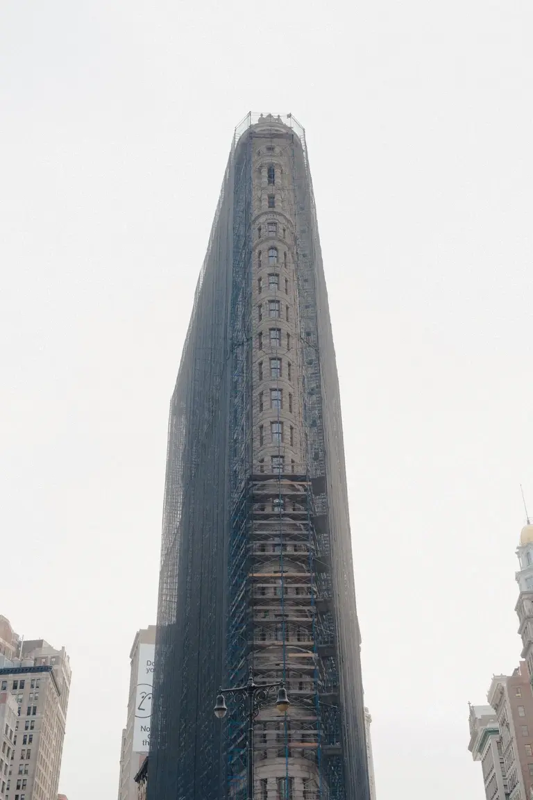 Flatiron Building with scaffolding