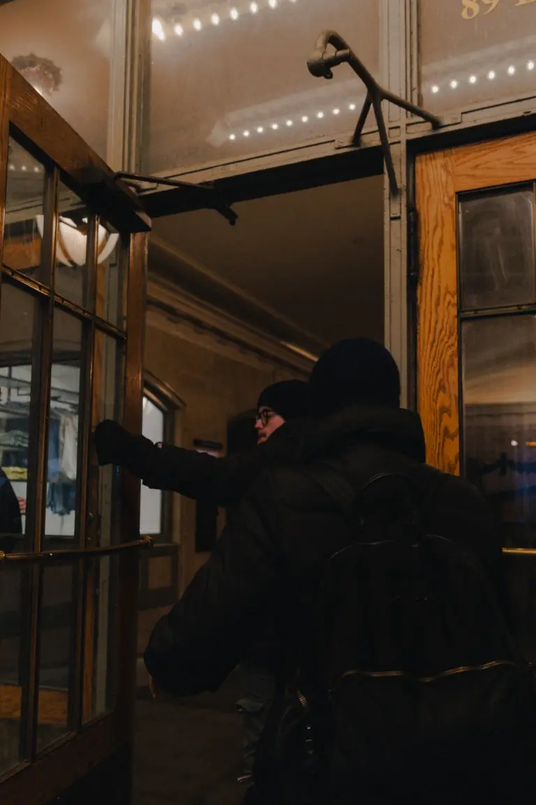 Walking outside Grand Central Station