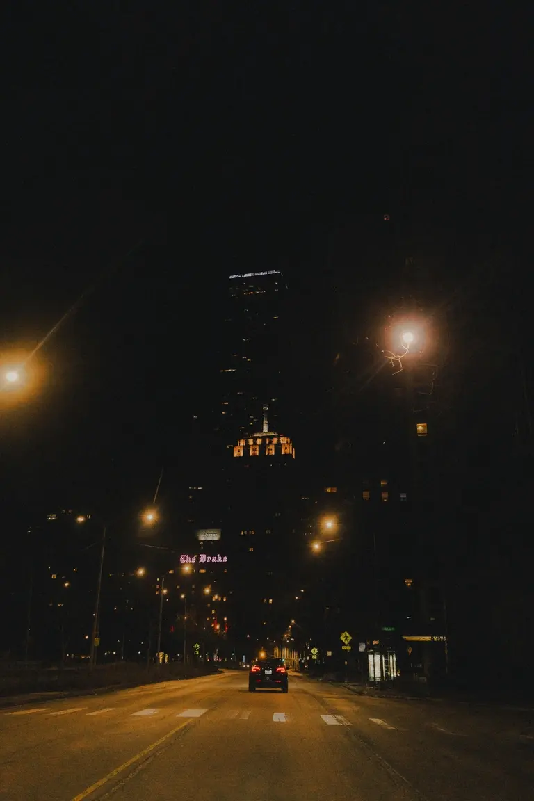 Heading downtown Chicago from the interstate