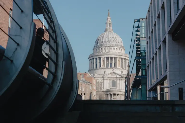View of St. Pauls Cathedral from the Millenium Bridge