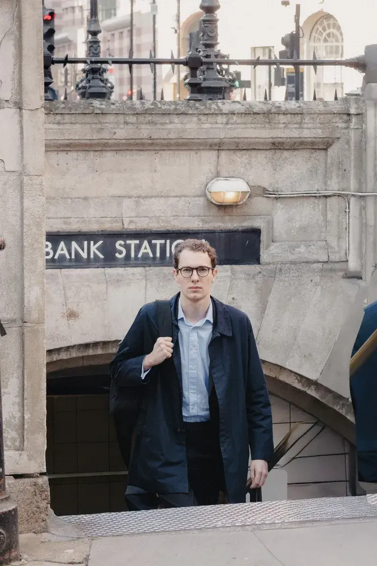 London city worker at Bank Station